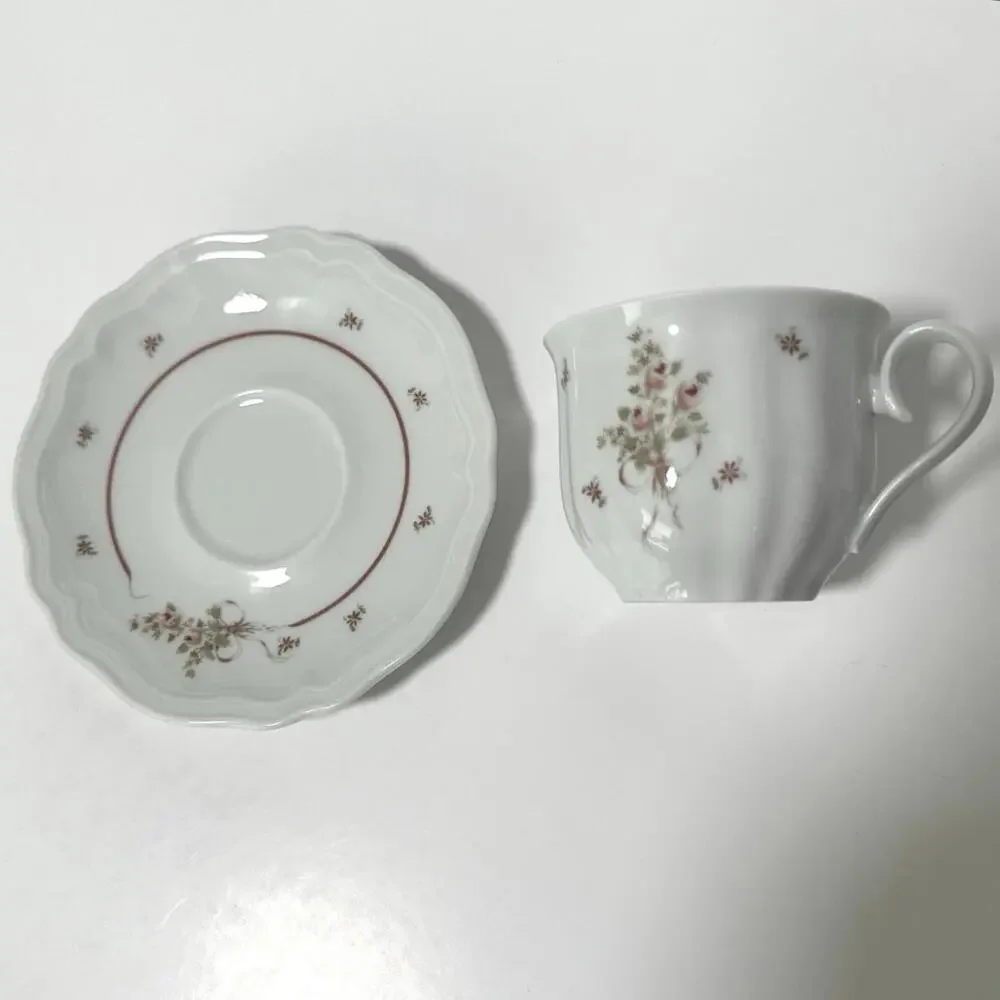 Vintage Schirnding Bavaria Demitasse Teacup w/ Saucer Danbury Mint Single Floral - Picture 2 of 9